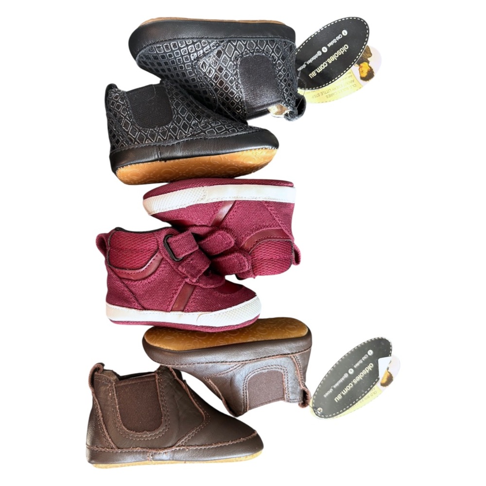 Baby Shoe Lot | Size 0–3 Months | Old Soles Leather Shoes + Sneakers